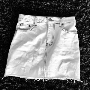 Forever 21 white denim skirt